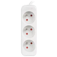 Listwa zasilająca Lanberg PS0-03E-0150-W - 3x Typ E, wtyk Schuko, 1,5m, Biała