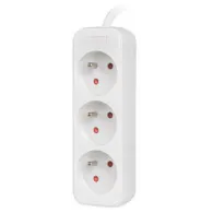 Listwa zasilająca Lanberg PS0-03E-0150-W - 3x Typ E, wtyk Schuko, 1,5m, Biała