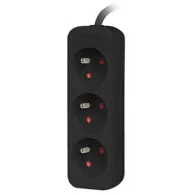 Listwa zasilająca Lanberg PS0-03E-0150-BK - 3x Typ E, wtyk Schuko, 1,5 m, Czarna