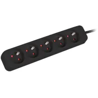 Listwa zasilająca Lanberg PS0-05E-0150-BK - 5x Typ E, wtyk Schuko, 1,5 m, Czarna