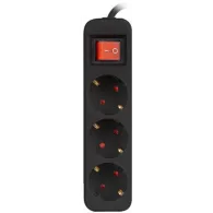 Listwa zasilająca Lanberg PS1-03F-0150-BK - 3x Typ F, wtyk Schuko, 1,5 m, Czarna