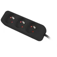 Listwa zasilająca Lanberg PS0-03E-0300-BK - 3x Typ E, wtyk Schuko, 3 m, Czarna