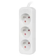 Listwa zasilająca Lanberg PS0-03E-0300-W - 3x Typ E, wtyk Schuko, 3m, Biała