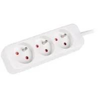 Listwa zasilająca Lanberg PS0-03E-0300-W - 3x Typ E, wtyk Schuko, 3m, Biała