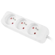 Listwa zasilająca Lanberg PS0-03E-0300-W - 3x Typ E, wtyk Schuko, 3m, Biała