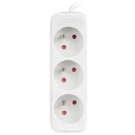 Listwa zasilająca Lanberg PS0-03E-0300-W - 3x Typ E, wtyk Schuko, 3m, Biała