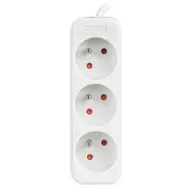 Listwa zasilająca Lanberg PS0-03E-0300-W - 3x Typ E, wtyk Schuko, 3m, Biała