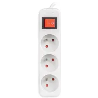 Listwa zasilająca Lanberg PS1-03E-0300-W - 3x Typ E, wtyk Schuko, 3 m, Biała