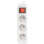 Listwa zasilająca Lanberg PS1-03E-0300-W - 3x Typ E, wtyk Schuko, 3 m, Biała