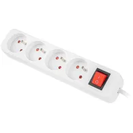 Listwa zasilająca Lanberg PS1-04E-0150-W - 4x Typ E, wtyk Schuko, 1,5 m, Biała