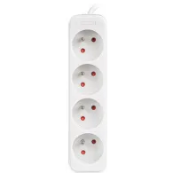 Listwa zasilająca Lanberg PS0-04E-0150-W - 4x Typ E, wtyk Schuko, 1,5 m, Biała