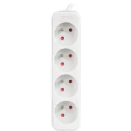 Listwa zasilająca Lanberg PS0-04E-0150-W - 4x Typ E, wtyk Schuko, 1,5 m, Biała