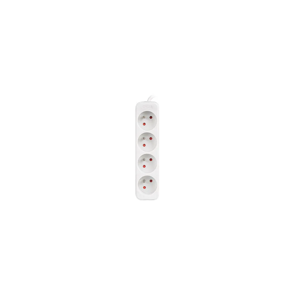 Listwa zasilająca Lanberg PS0-04E-0150-W - 4x Typ E, wtyk Schuko, 1,5 m, Biała