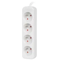 Listwa zasilająca Lanberg PS0-04E-0150-W - 4x Typ E, wtyk Schuko, 1,5 m, Biała