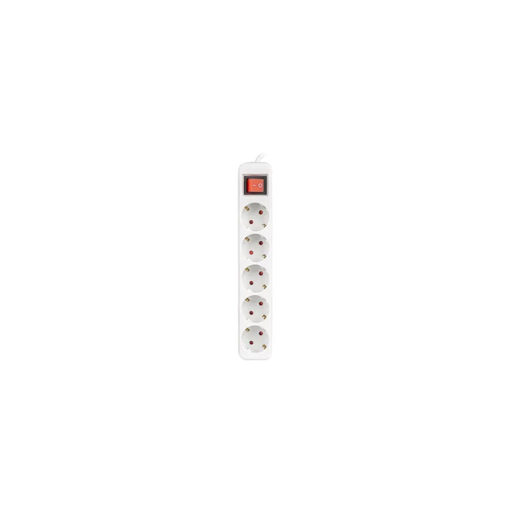 Listwa zasilająca Lanberg PS1-05F-0300-W - 5x Typ F, wtyk Schuko, 3 m, Biała