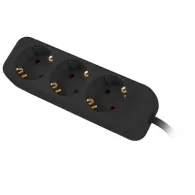 Listwa zasilająca Lanberg PS0-03F-0150-BK - 3x Typ F, wtyk Schuko, 1,5 m, Czarna