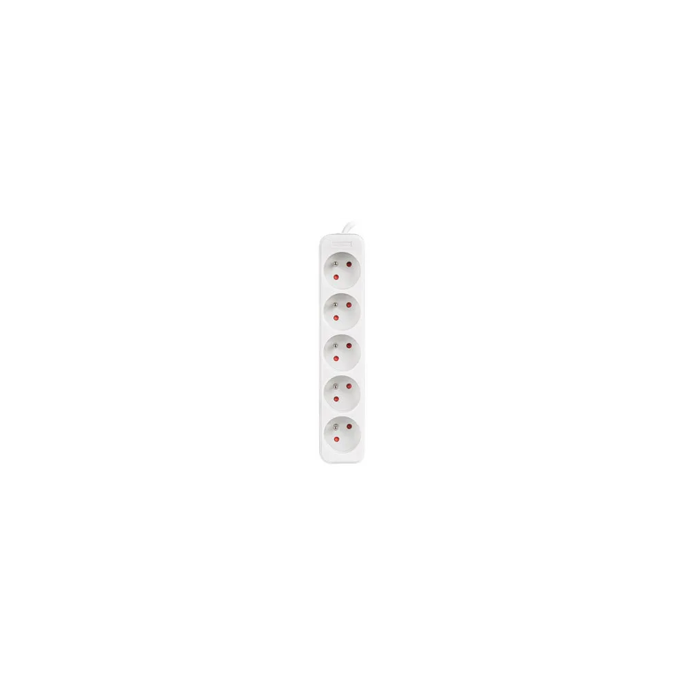 Listwa zasilająca Lanberg PS0-05E-0150-W - 5x Typ E, wtyk Schuko, 1,5 m, Biała