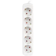 Listwa zasilająca Lanberg PS0-05F-0150-W - 5x Typ F, wtyk Schuko, 1,5m, Biała