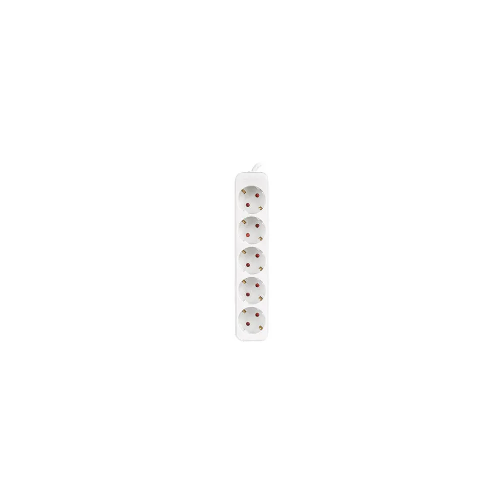 Listwa zasilająca Lanberg PS0-05F-0150-W - 5x Typ F, wtyk Schuko, 1,5m, Biała