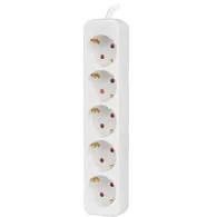 Listwa zasilająca Lanberg PS0-05F-0300-W - 5x Typ F, wtyk Schuko, 3m, Biała