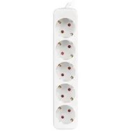 Listwa zasilająca Lanberg PS0-05F-0300-W - 5x Typ F, wtyk Schuko, 3m, Biała