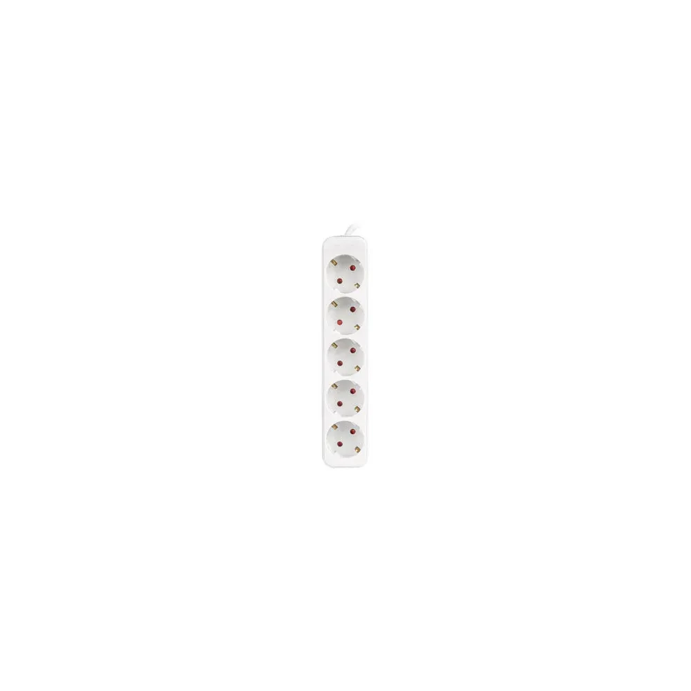 Listwa zasilająca Lanberg PS0-05F-0300-W - 5x Typ F, wtyk Schuko, 3m, Biała