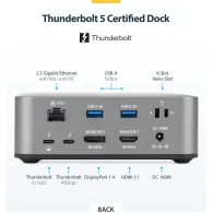 Stacja dokująca StarTech Thunderbolt 5 Universal Docking Station 215UE-TB5USB4DOCK - 4x USB-C, 3x USB-A, HDMI, DP, LAN, Audio