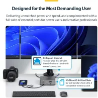 Stacja dokująca StarTech Thunderbolt 5 Universal Docking Station 215UE-TB5USB4DOCK - 4x USB-C, 3x USB-A, HDMI, DP, LAN, Audio