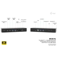 Stacja dokująca i-tec Thunderbolt 5 Triple Display Docking Station TB5TRIPLEDOCKM2PD - 5x USB-C, 4x USB-A, DP, LAN, Audio, SD