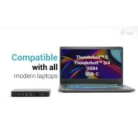Stacja dokująca i-tec Thunderbolt 5 Triple Display Docking Station TB5TRIPLEDOCKM2PD - 5x USB-C, 4x USB-A, DP, LAN, Audio, SD