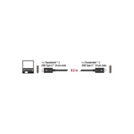 Kabel USB-C Thunderbolt 3 Delock 84844, 0,5m czarny | Sklep ITnes.pl, IT for BUSINESS