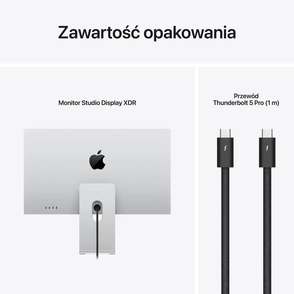 Monitor Apple Studio Display XDR MFEL4RC/A - 27"/5120x2880 (5K)/Retina XDR/kamera/USB-C/Srebrny