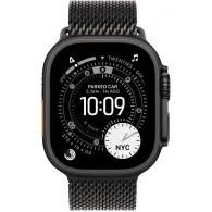 Smartwatch Apple Watch Ultra 3 MF1T4QI/A - 49 mm GPS + Cellular, czarny tytan z czarną tytanową bransoletą mediolańską, L