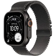 Smartwatch Apple Watch Ultra 3 MF1T4QF/A - 49 mm GPS + Cellular, czarny tytan z czarną tytanową bransoletą mediolańską, L