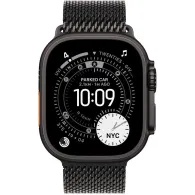 Smartwatch Apple Watch Ultra 3 MF1N4QP/A - 49 mm GPS + Cellular, czarny tytan z czarną tytanową bransoletą mediolańską, S
