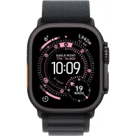Smartwatch Apple Watch Ultra 3 MF0X4ET/A - 49 mm GPS + Cellular, czarny tytan z czarną opaską Apline, L