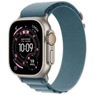 Smartwatch Apple Watch Ultra 3 MEWP4QR/A - 49 mm GPS + Cellular, naturalny tytan z jasnoniebieską opaską Apline, L