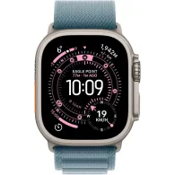 Smartwatch Apple Watch Ultra 3 MEWP4QI/A - 49 mm GPS + Cellular, naturalny tytan z jasnoniebieską opaską Apline, L