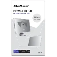 Filtr prywatyzujący RODO Qoltec 51061 - 24", 16:10, Ochrona wzroku, Panoramiczny