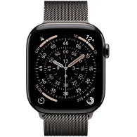 Smartwatch Apple Watch 11 MFD34MP/A - 46 mm, GPS + Cellular, łupkowy tytan z bransoletą mediolańską kol. tytanu łupkowego, S/M