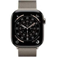 Smartwatch Apple Watch 11 MFD04ET/A - 46 mm, GPS + Cellular, naturalny tytan z bransoletą mediolańską kol. naturalnym, M/L