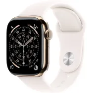Smartwatch Apple Watch 11 MF8X4ZR/A - 42 mm, GPS + Cellular, złoty tytan z różowym paskiem sportowym, M|L