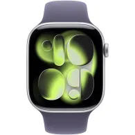 Smartwatch Apple Watch 11 MFCP4ET/A - 46 mm, GPS + Cellular, srebrne aluminium z fioletowym paskiem sportowym, S|M