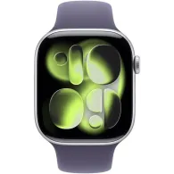 Smartwatch Apple Watch 11 MF8H4MP/A - 42 mm, GPS + Cellular, srebrne aluminium z fioletowym paskiem sportowym, S|M