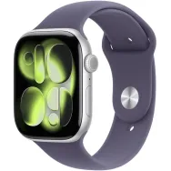 Smartwatch Apple Watch 11 MEU64MP/A - 42 mm, GPS, srebrne aluminium z fioletowym paskiem sportowym, S|M
