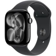 Smartwatch Apple Watch 11 MFC44MP/A - 46 mm, GPS + Cellular, aluminium w kolorze onyksu z paskiem sportowym czarnym, M|L