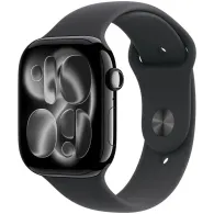 Smartwatch Apple Watch 11 MEUX4MP/A - 46 mm, GPS, aluminium w kolorze onyksu z paskiem sportowym czarnym, M|L