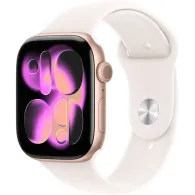 Smartwatch Apple Watch 11 MEV74MP/A - 46 mm, GPS, aluminium w kol. różowego złota z różowym paskiem sportowym, M|L