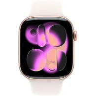 Smartwatch Apple Watch 11 MEU04MP-A - 42 mm, GPS, aluminium w kol. różowego złota z różowym paskiem sportowym, S|M