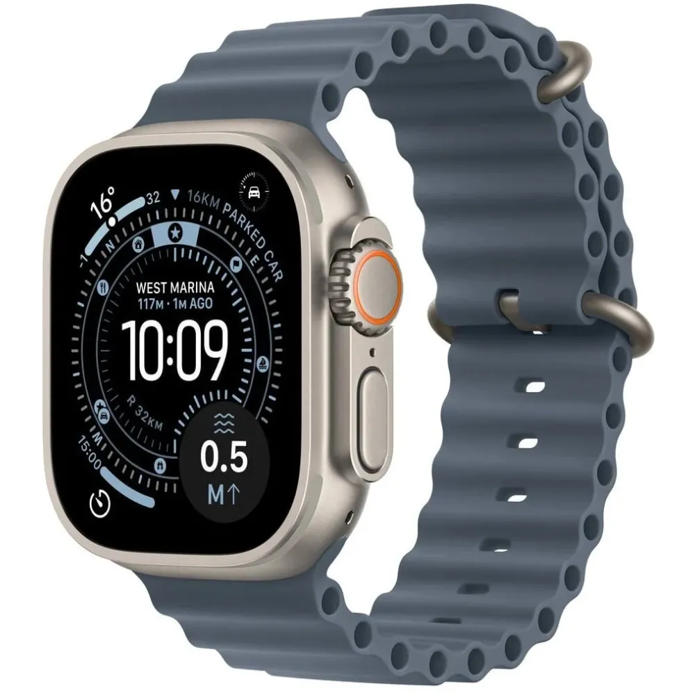 Smartwatch Apple Watch Ultra 3 MEWH4QP-A - 49 mm GPS + Cellular, naturalny tytan z paskiem w kol. marynarskiego granatu